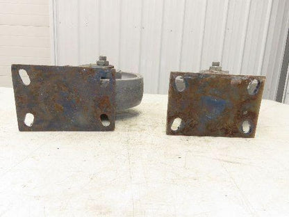 Polyurethane Caster Wheel 8x2.5"Kingpinless Gray Lot of 2