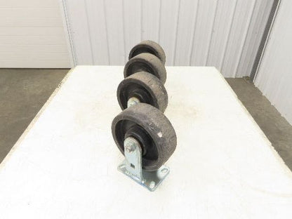 Phenolic Caster Wheel 8x3" Black Lot of 4