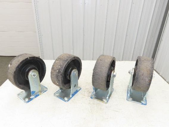 Phenolic Caster Wheel 8x3" Black Lot of 4