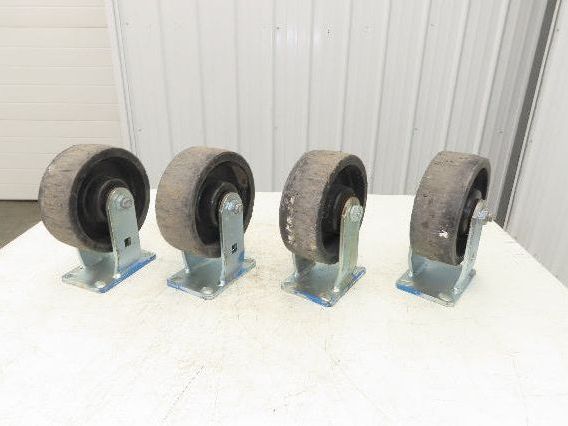 Phenolic Caster Wheel 8x3" Black Lot of 4