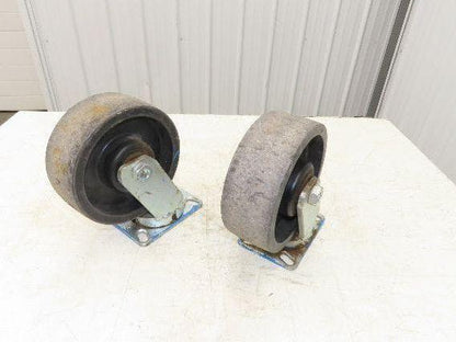 Phenolic Swiveling Caster Wheel 8x3" Black Lot of 2