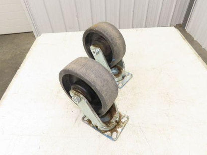 Phenolic Swiveling Caster Wheel 8x3" Black Lot of 2