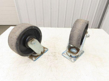 Phenolic Swiveling Caster Wheel 8x3" Black Lot of 2