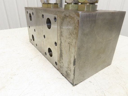 Daman E02293REV0 Hydraulic 4-Station Steel Manifold Block DN32 1-1/4" SAE