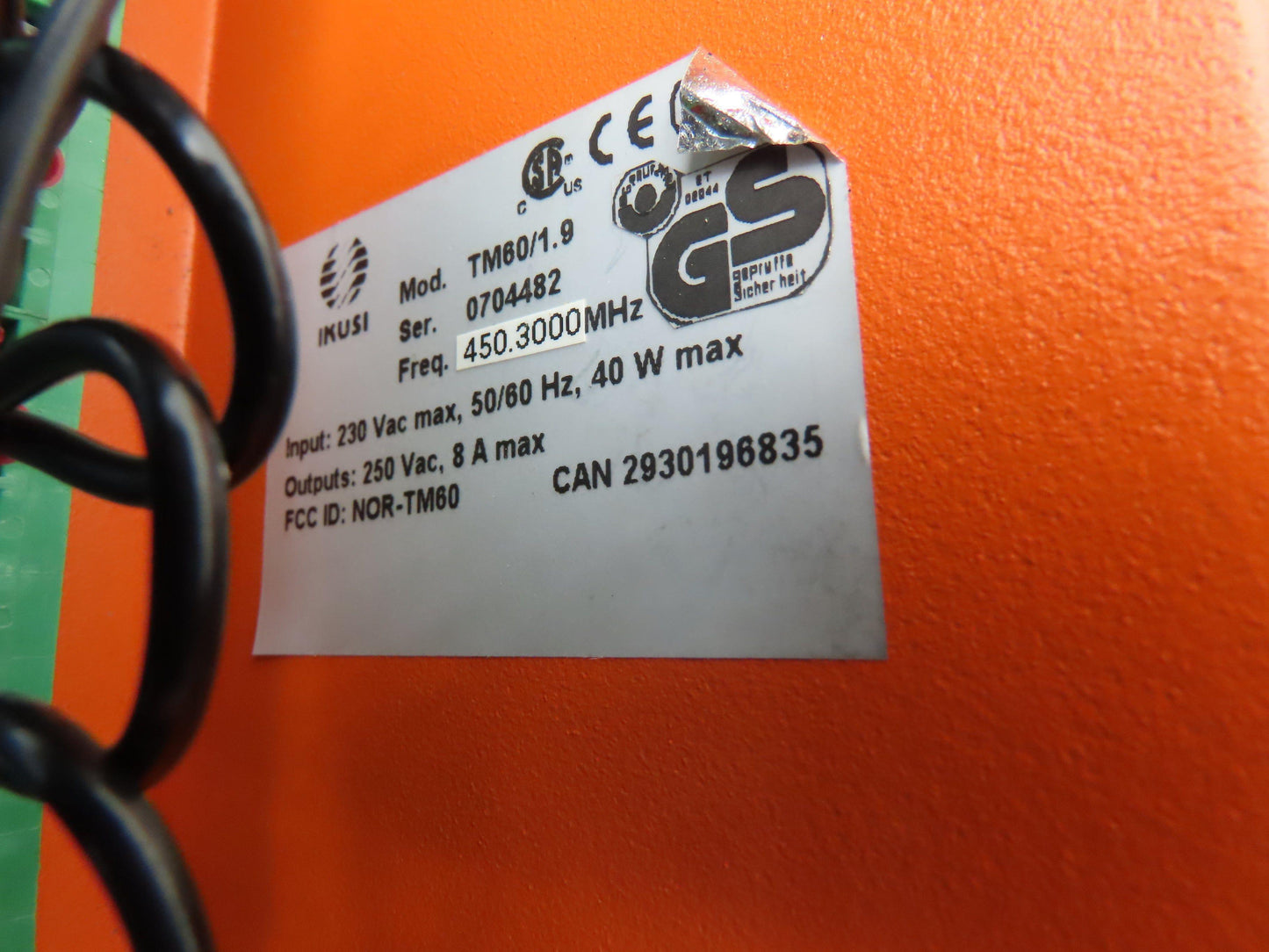 Cervis Ikusi TM60/1.9 Wireless Remote Control Receiver Crane Trolley Hoist