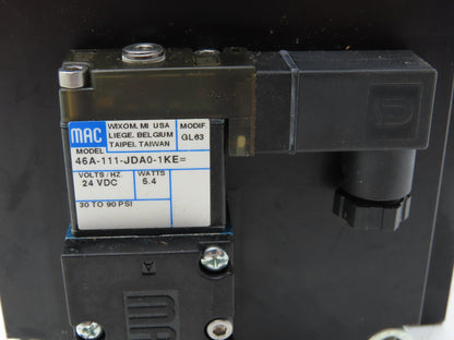 Mac 69A-A1-MAB-JDA0-1KE Pneumatic Air Piloted Valve Normally Open 30-90PSI 24V
