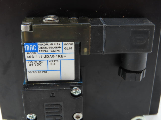 Mac 69A-A1-MAB-JDA0-1KE Pneumatic Air Piloted Valve Normally Open 30-90PSI 24V