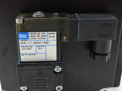 Mac 69A-A1-MAB-JDA0-1KE Pneumatic Air Piloted Valve Normally Open 30-90PSI 24V