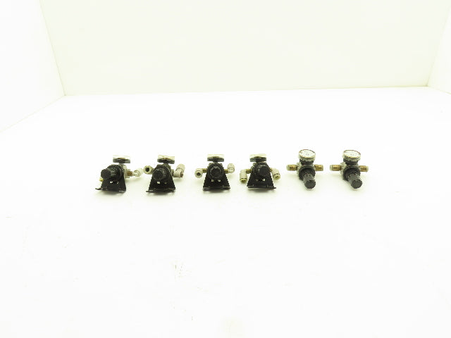 SMC G27-10-R1 | AR10-M5BG Regulator Gauge 1MPa 6mm Push Connector Lot of 6