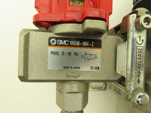 SMC Lockout Valve Regulator Assembly 1/2"NPT AW40N04E1ZA | VHS40N04Z | ISE35N65