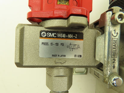 SMC Lockout Valve Regulator Assembly 1/2"NPT AW40N04E1ZA | VHS40N04Z | ISE35N65