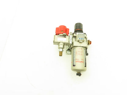 SMC Lockout Valve Regulator Assembly 1/2"NPT AW40N04E1ZA | VHS40N04Z | ISE35N65