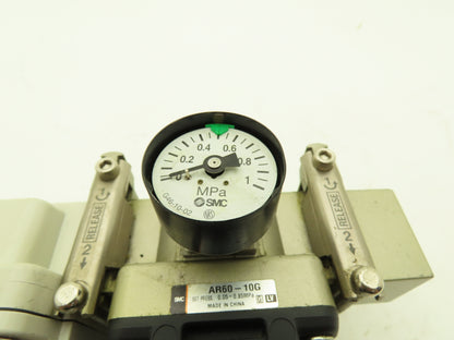 SMC Pneumatic Air Regulator Dryer Assembly 3/4" NPT AC60B-10G AF60-10-A AR60-10G