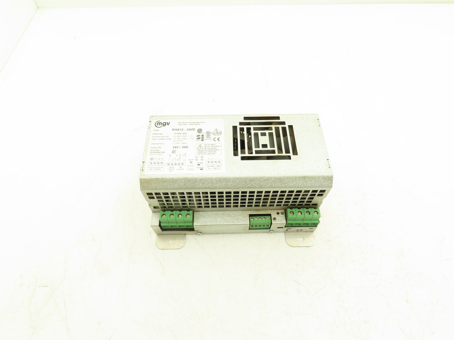 MGV PH513-2420 Power Supply 3Ph 380-500v In 24vDC 20A Out