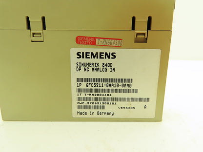 Siemens 6FC5211-0AA10-0AA0 Sinumerik 840D DP NC Analog Module For CNC DMP *PARTS