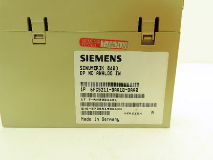 Siemens 6FC5211-0AA10-0AA0 Sinumerik 840D DP NC Analog Module For CNC DMP *PARTS