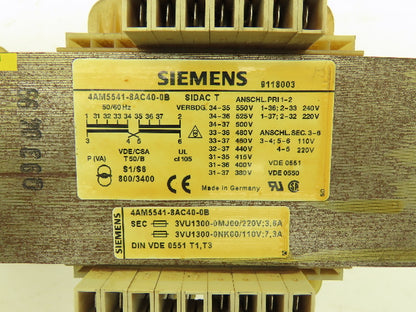 Siemens 4AM5541-8AC40-0B SIDAC-T Transformer 220-550v Pri 110/220v Sec Lot of 2
