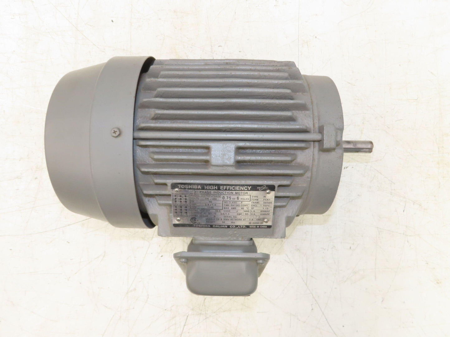 Toshiba B3/46FLF2AOZ AC Motor .75Hp 1145rpm 230/460v