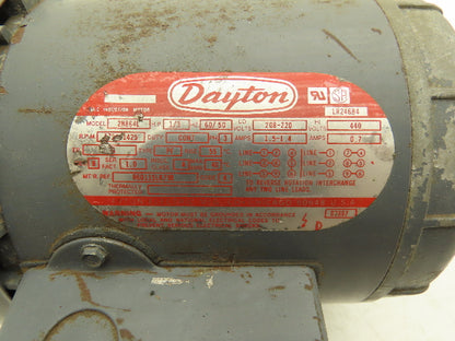 Dayton 2N864L AC Motor 1/3Hp 1725/1425rpm 208-220/440v 3ph D56 PF