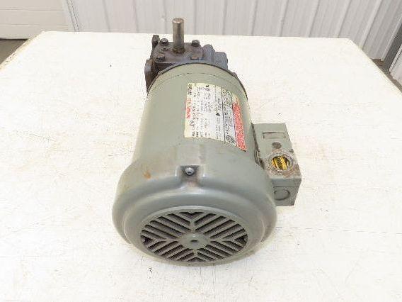 US Motors F008A Unimount 125 Gearmotor 10:1 Reducer .5Hp 230/460V 56C Dual Shaft