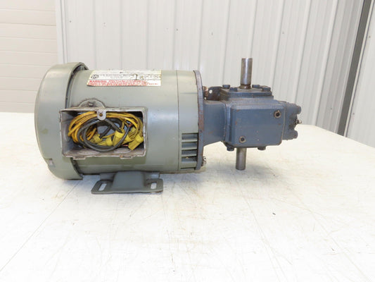 US Motors F008A Unimount 125 Gearmotor 10:1 Reducer .5Hp 230/460V 56C Dual Shaft