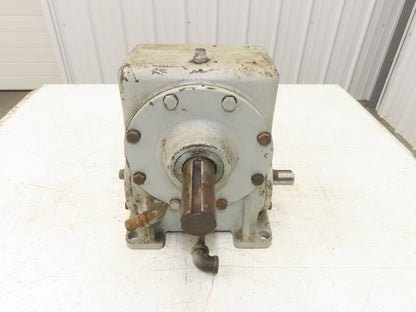 Worm Gearbox Horizontal Drive Dual Output 15:1 Reducer 1" Solid Input Shaft