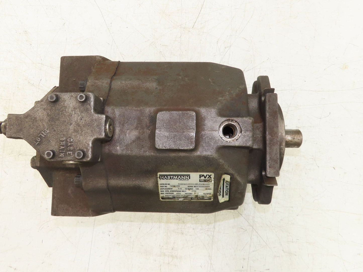 Hartmann PVX9144/3-CKXXX-20FL/FG-PCXXXX Hydraulic Piston Pump 70gpm 4500psi