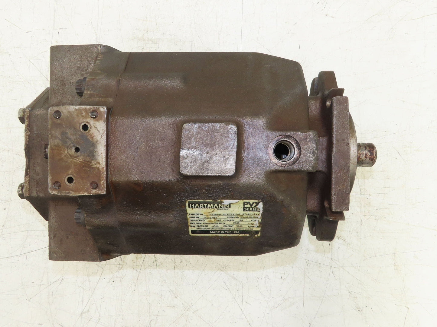Hartmann PVX9144/3-CKXXX-20FL/FG-PCXXXX Hydraulic Piston Pump 70gpm 4500psi
