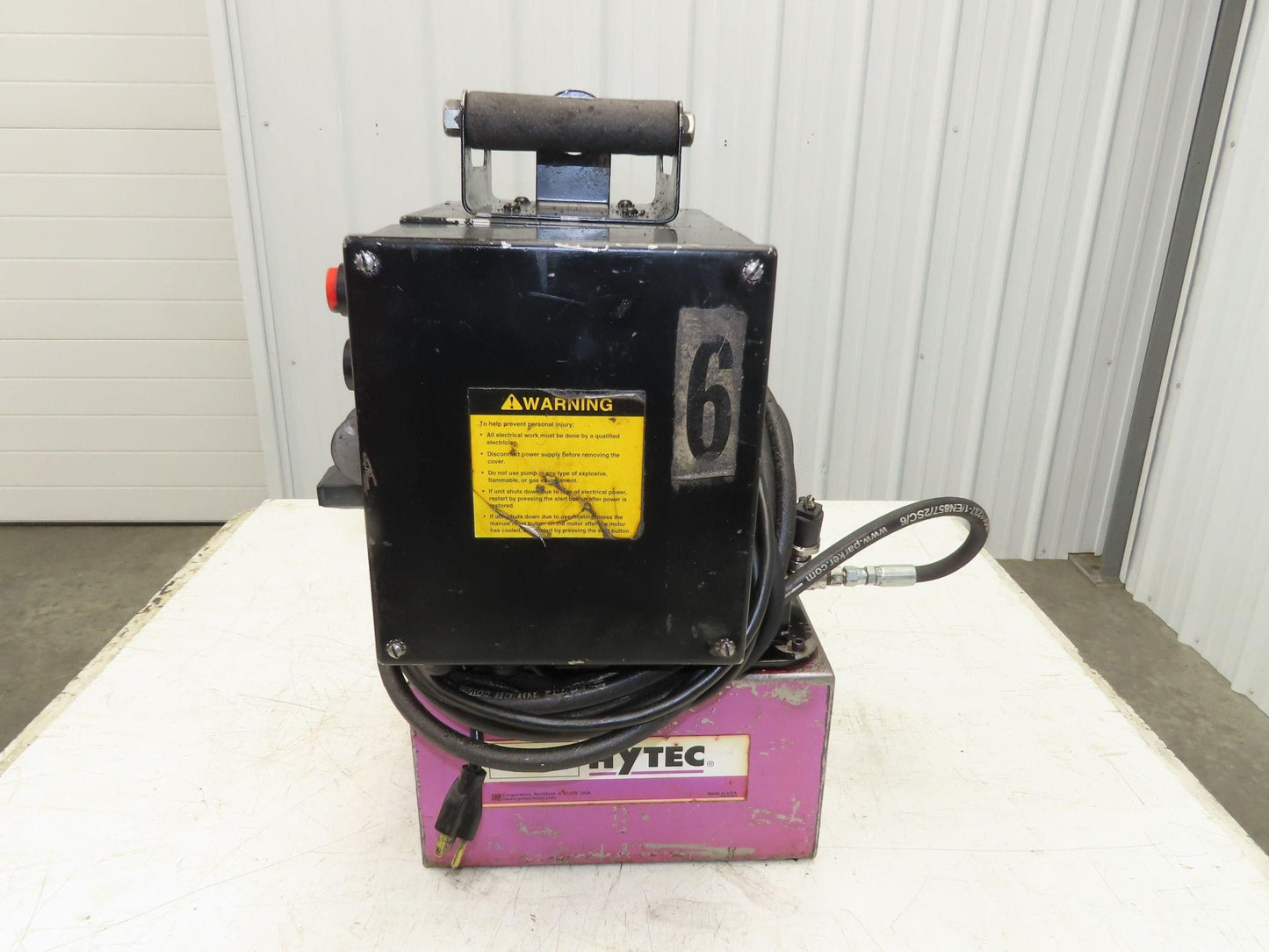 SPX Hytec 100888 Hydraulic Power Workholding Pump Unit 2.5gal 115V