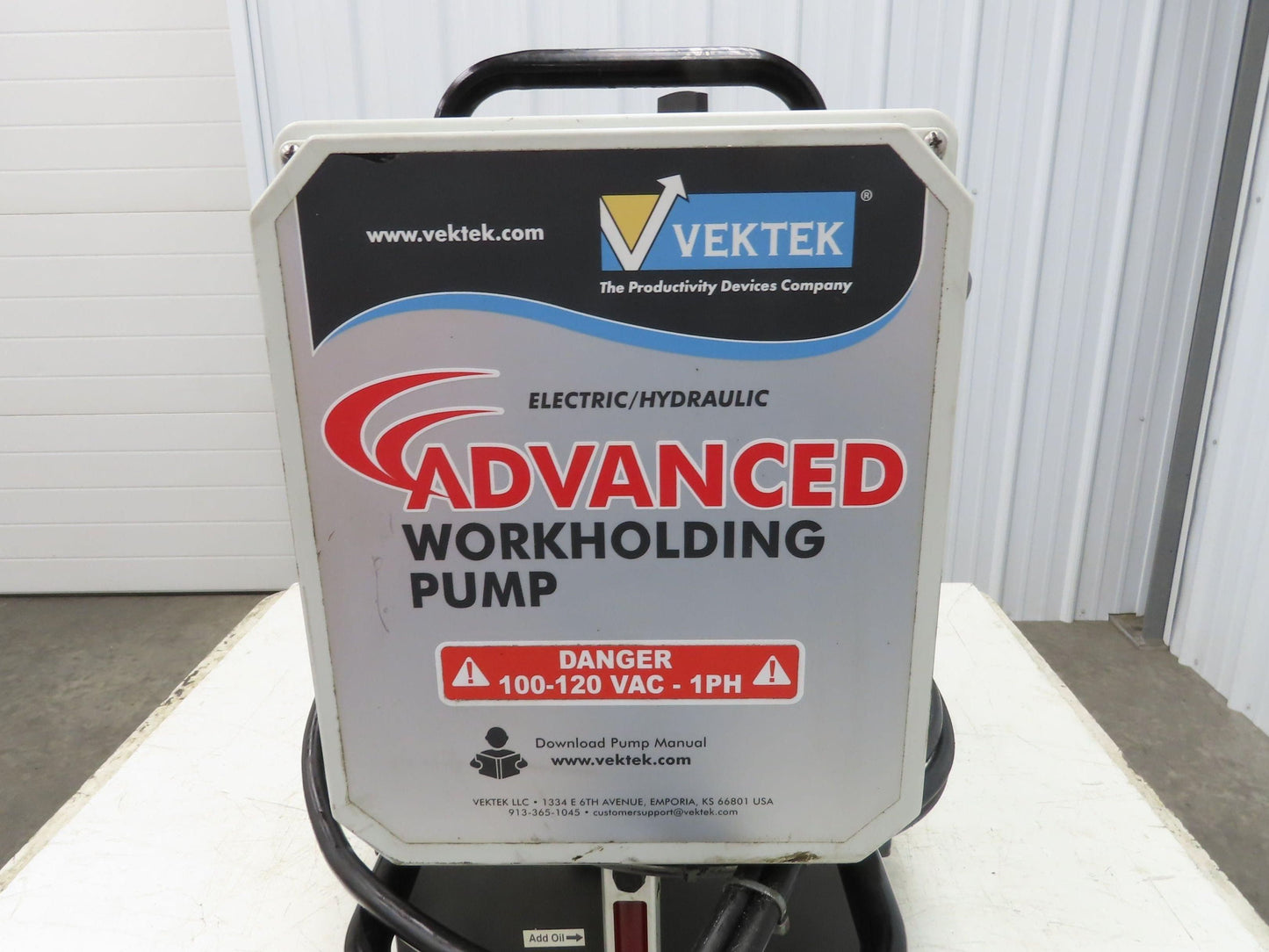 Vektek Advanced Hydraulic Workholding Pump Power Unit 2-Stage 5Gal 5000psi 120V