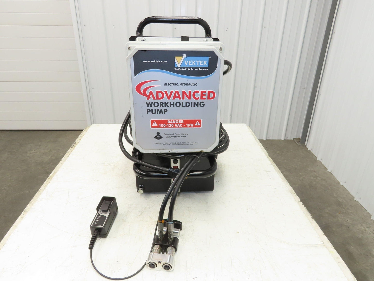 Vektek Advanced Hydraulic Workholding Pump Power Unit 2-Stage 5Gal 5000psi 120V