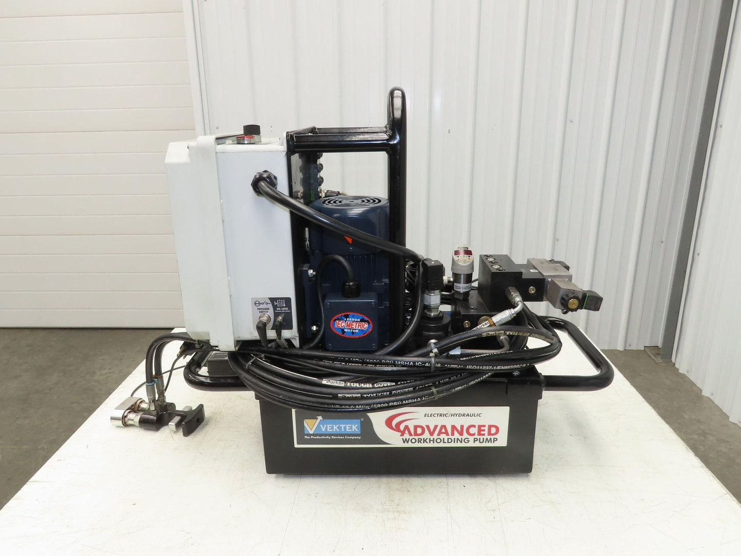 Vektek Advanced Hydraulic Workholding Pump Power Unit 2-Stage 5Gal 5000psi 120V