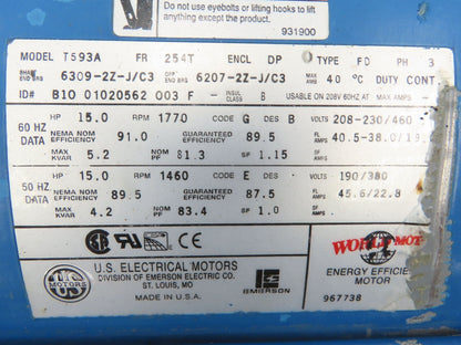 Peerless 4AE11 Split Case Centrifugal Pump 5x4" Flanged 15Hp 230/460V 3PH