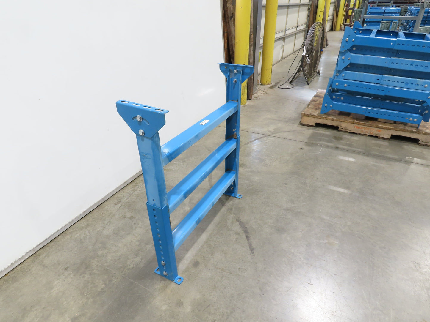 Hytrol LS-7 30"W Blue Conveyor Leg Stationary Floor Support 34" to 46"H