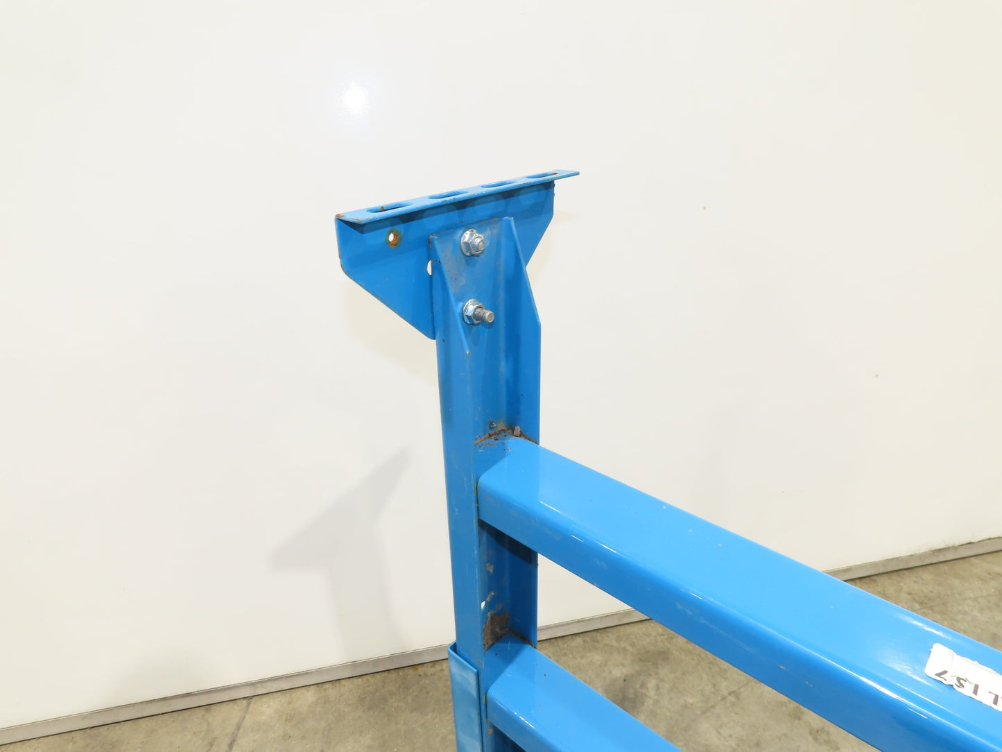 Hytrol LS-7 30"W Blue Conveyor Leg Stationary Floor Support 34" to 46"H