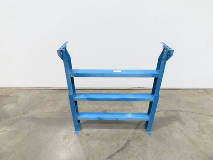 Hytrol LS-7 30"W Blue Conveyor Leg Stationary Floor Support 34" to 46"H