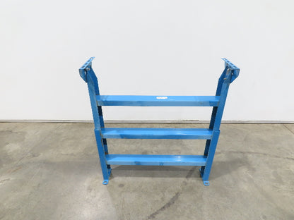 Hytrol LS-7 30"W Blue Conveyor Leg Stationary Floor Support 34" to 46"H