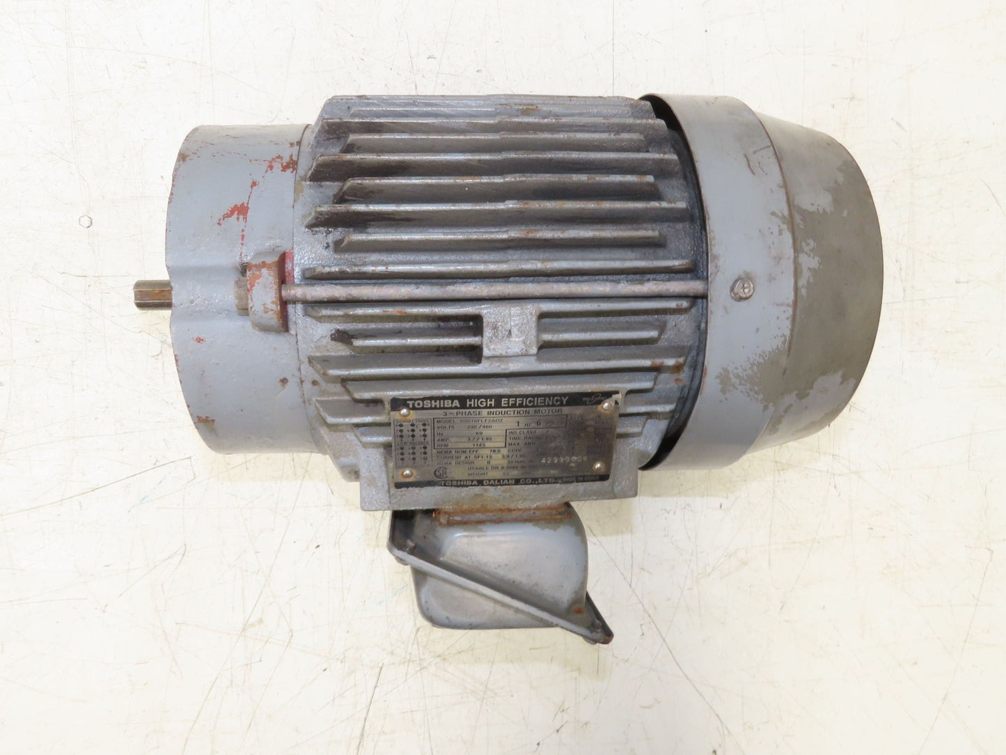 Toshiba B0016FLF2AOZ AC Motor 1Hp 1145rpm 230/460v 3ph 56/56H TEFC