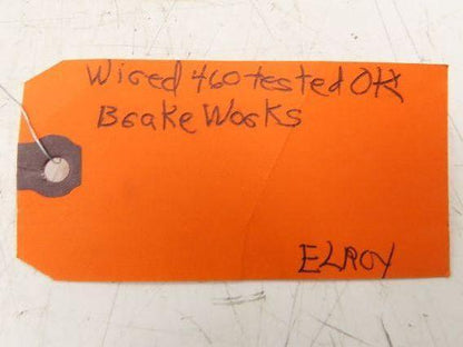 US Motors U32E2DC Brake Motor 1.5Hp 1745rpm 230/460V 3PH 145TC Shur-Stop Brake