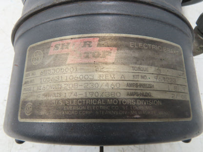 US Motors U32E2DC Brake Motor 1.5Hp 1745rpm 230/460V 3PH 145TC Shur-Stop Brake
