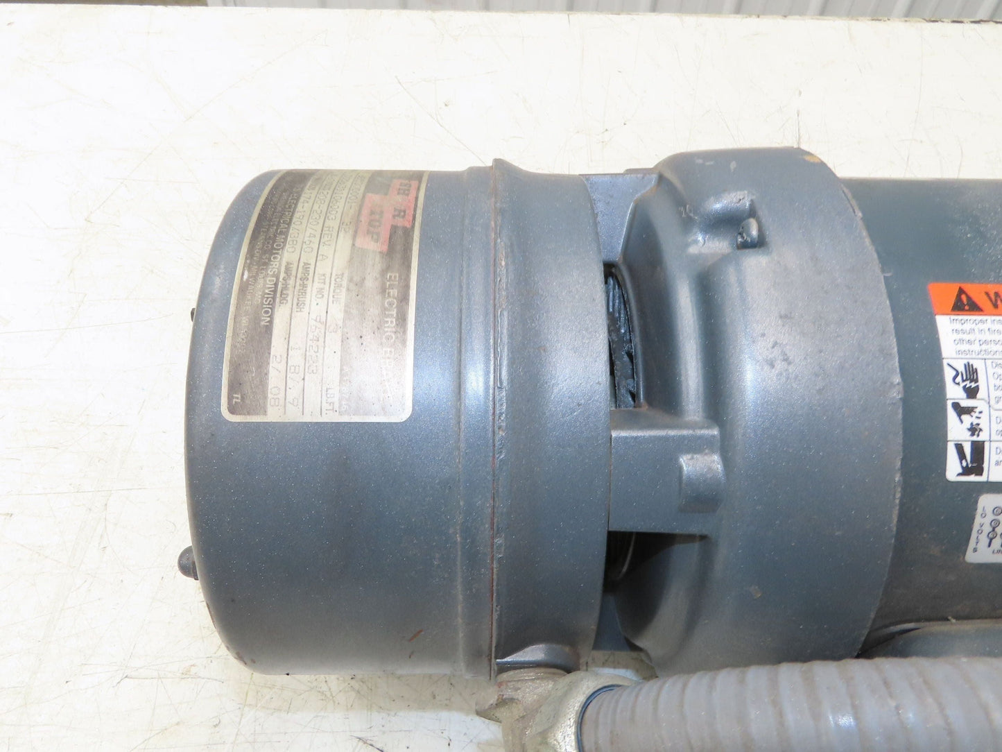 US Motors U32E2DC Brake Motor 1.5Hp 1745rpm 230/460V 3PH 145TC Shur-Stop Brake