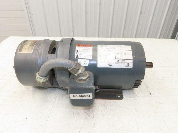 US Motors U32E2DC Brake Motor 1.5Hp 1745rpm 230/460V 3PH 145TC Shur-Stop Brake