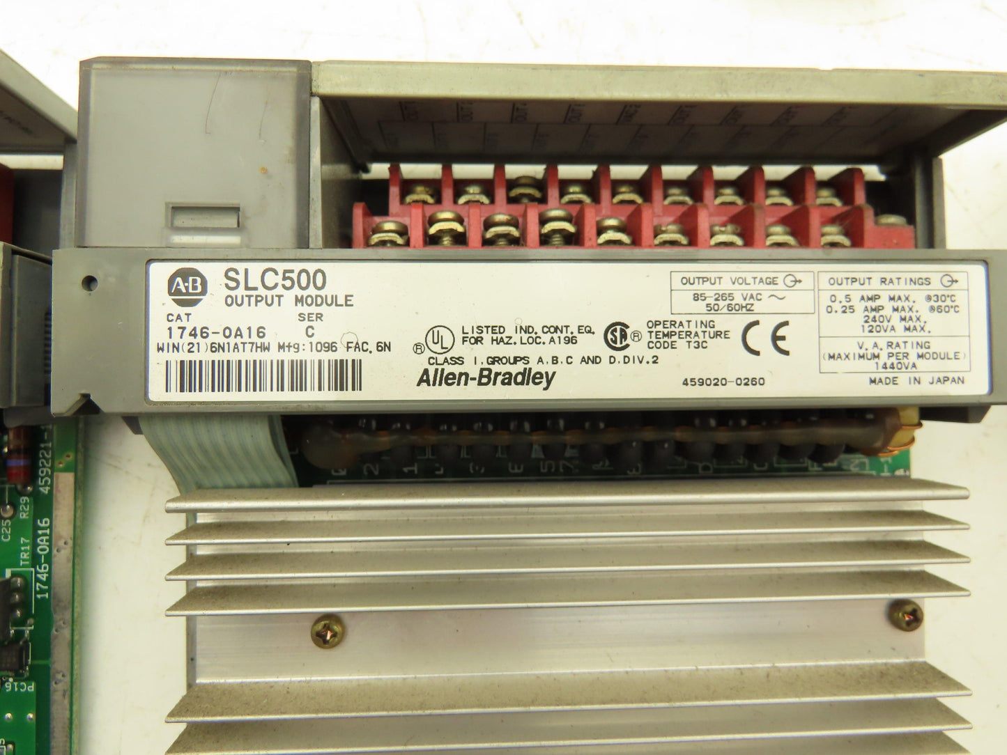 Allen Bradley 1746-OA16 SLC500 Output Module Series C/D Lot Of 7