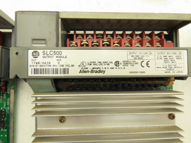 Allen Bradley 1746-OA16 SLC500 Output Module Series C/D Lot Of 7