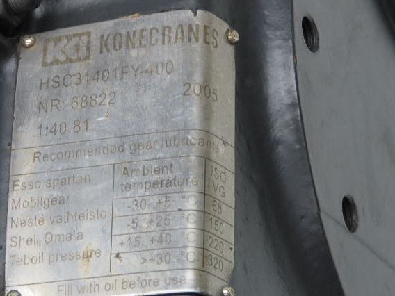 Kone Cranes HSC31401FY-400 Gear Drive Reducer 40.8:1 Gearbox 70mm Hollow Shaft