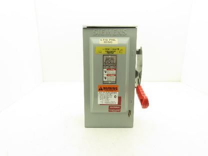 Siemens HFC361R Safety Disconnect Switch 30A Fusible 600V 3ph Up to 7-1/2Hp