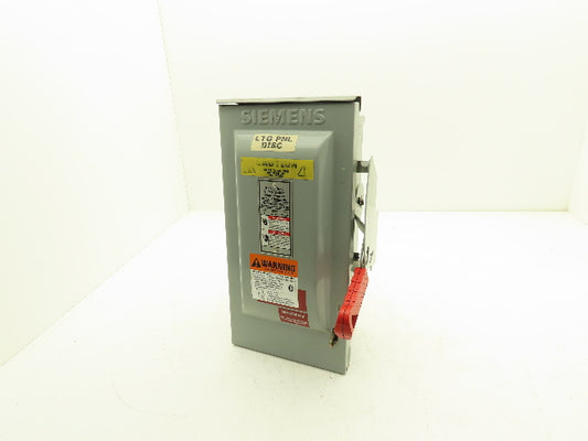 Siemens HFC361R Safety Disconnect Switch 30A Fusible 600V 3ph Up to 7-1/2Hp