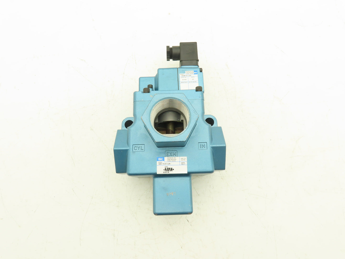 Mac 58D-73-611JA Pneumatic Air Valve Pilot 24vdc 25-150psi