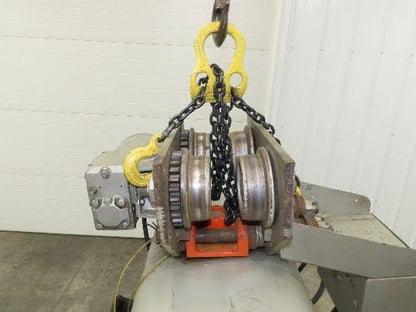 CM Lodestar R 2 Ton Electric Chain Hoist 8 Fpm 14' Lift 635 Power Trolley 3PH
