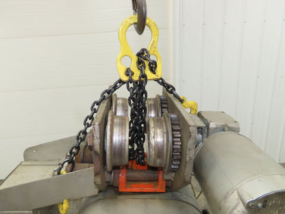 CM Lodestar R 2 Ton Electric Chain Hoist 8 Fpm 14' Lift 635 Power Trolley 3PH